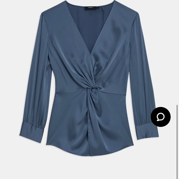 Theory Satin Twist Blouse - Picture 5 of 7